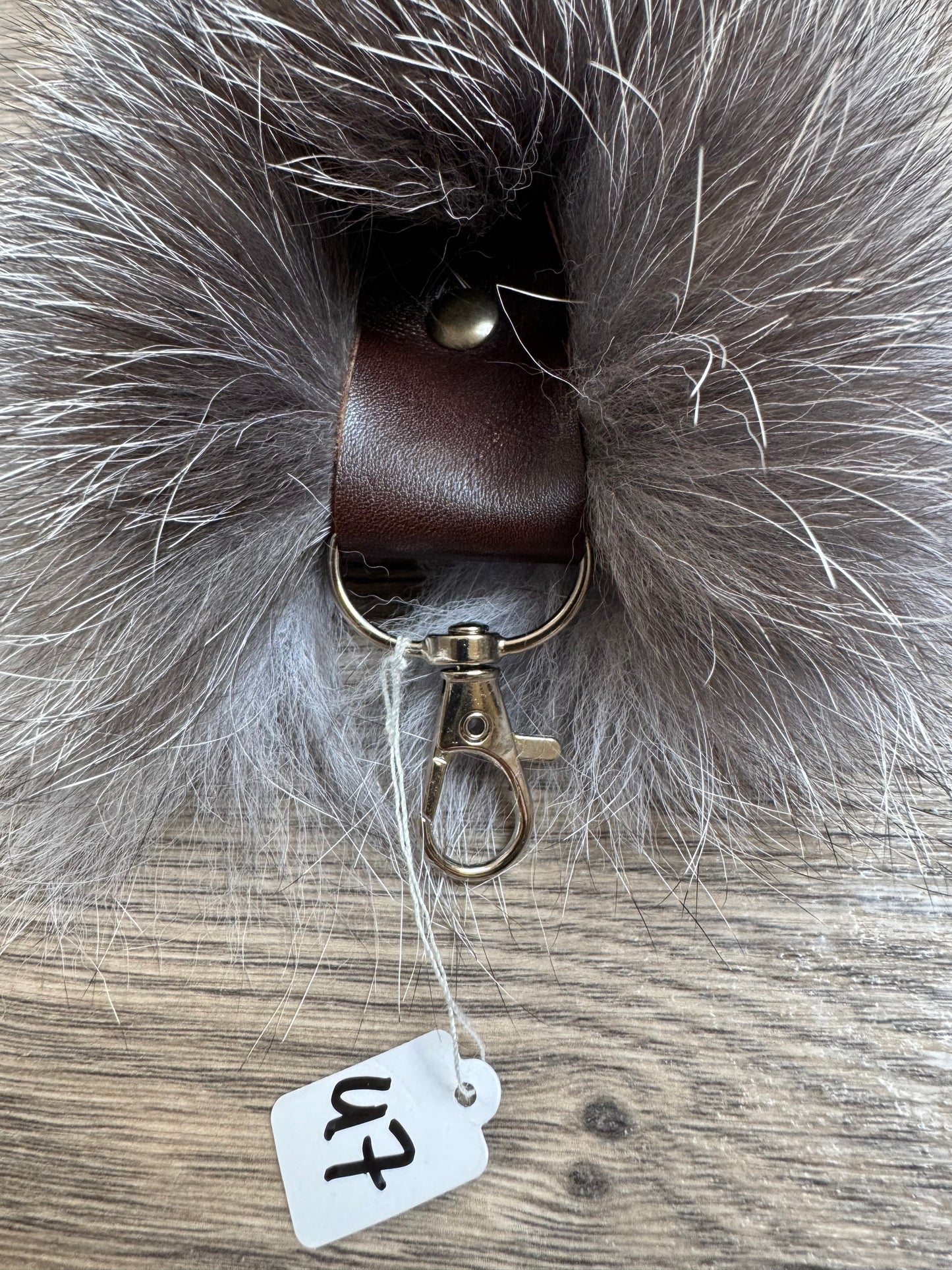 Blue Frost fox tail keychain (47)