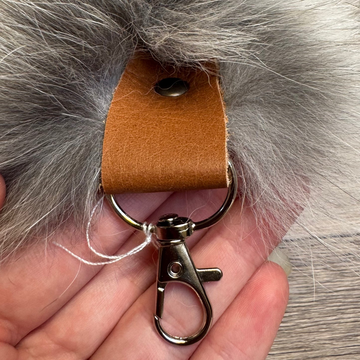 Arctic Golden Island fox tail keychain (83)