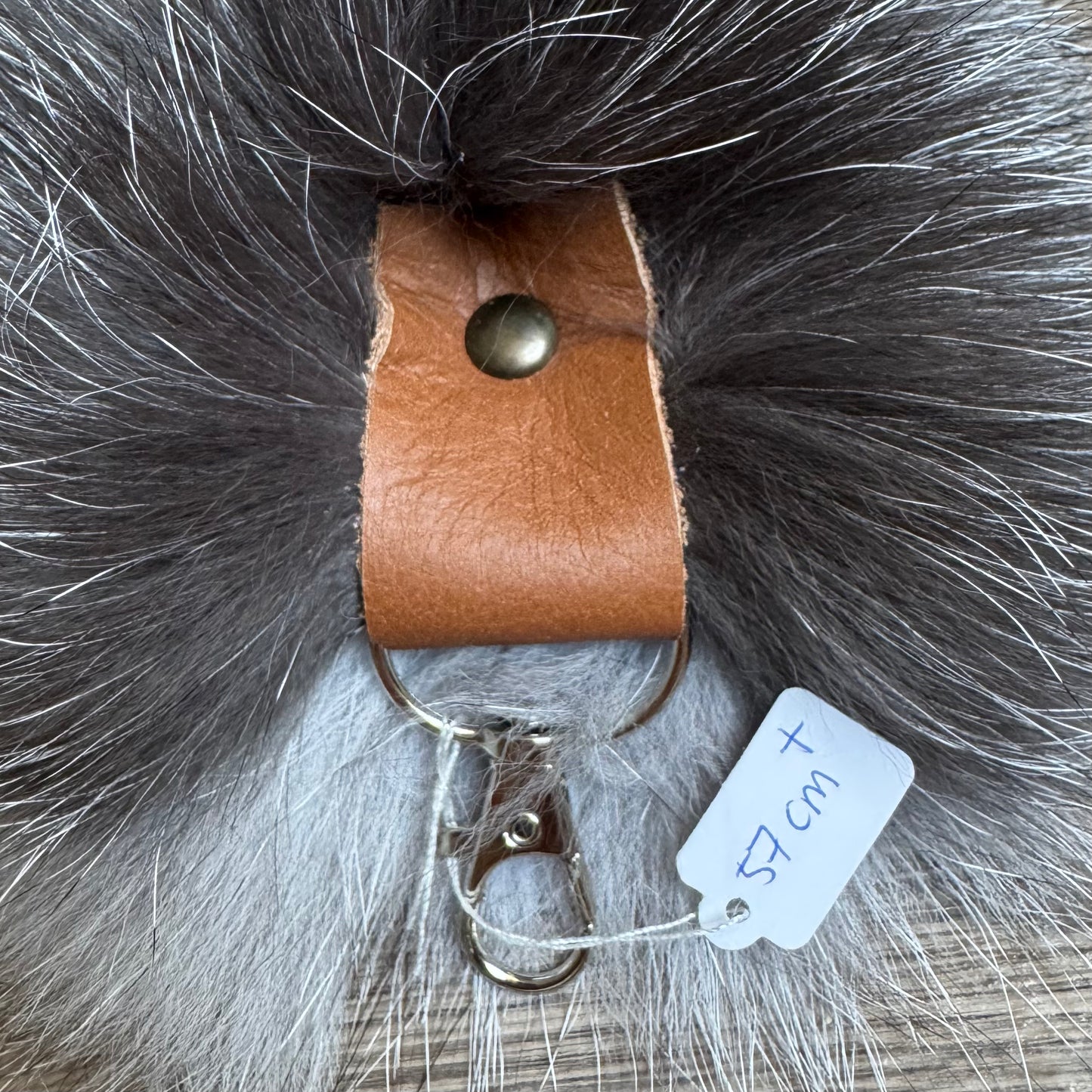 Blue Frost fox tail keychain (137)