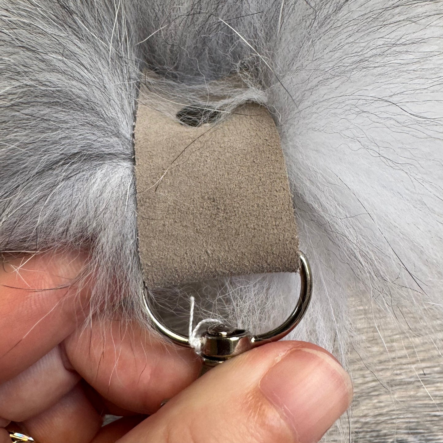 Arctic Golden Island fox tail keychain (46)