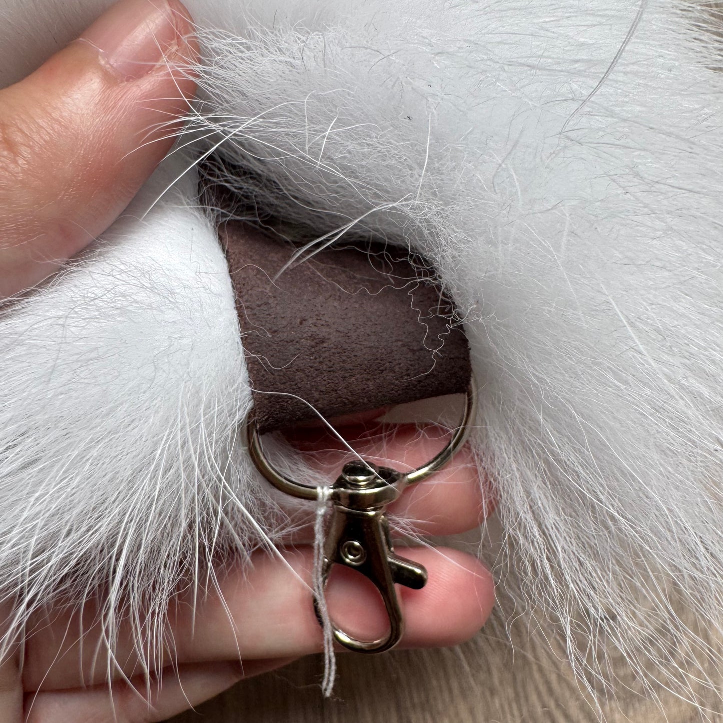 Shadow Blue arctic fox tail keychain (95)