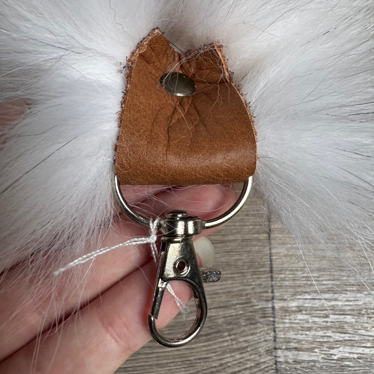 Arctic Marble fox tail keychain (145)