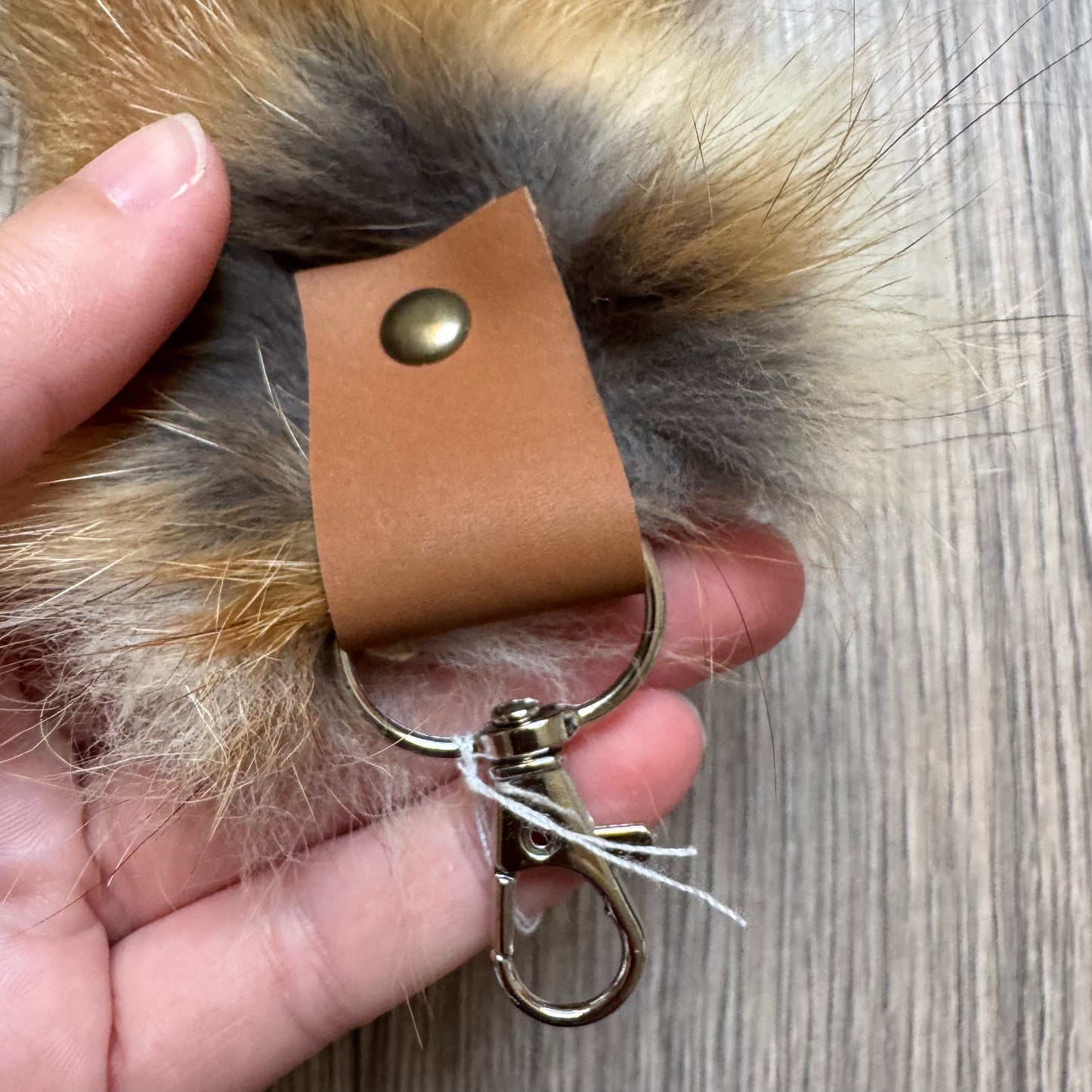 Red fox tail keychain (5)