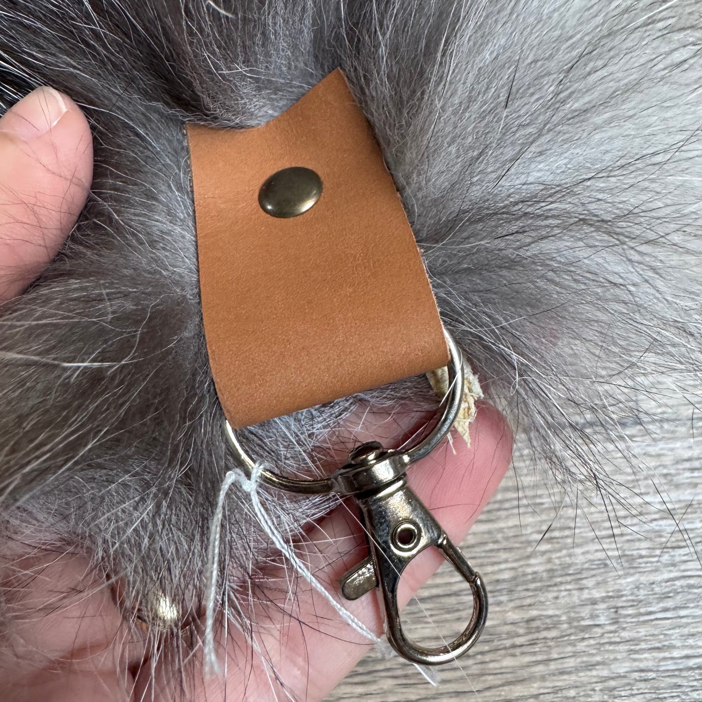 Blue Frost fox tail keychain (147)