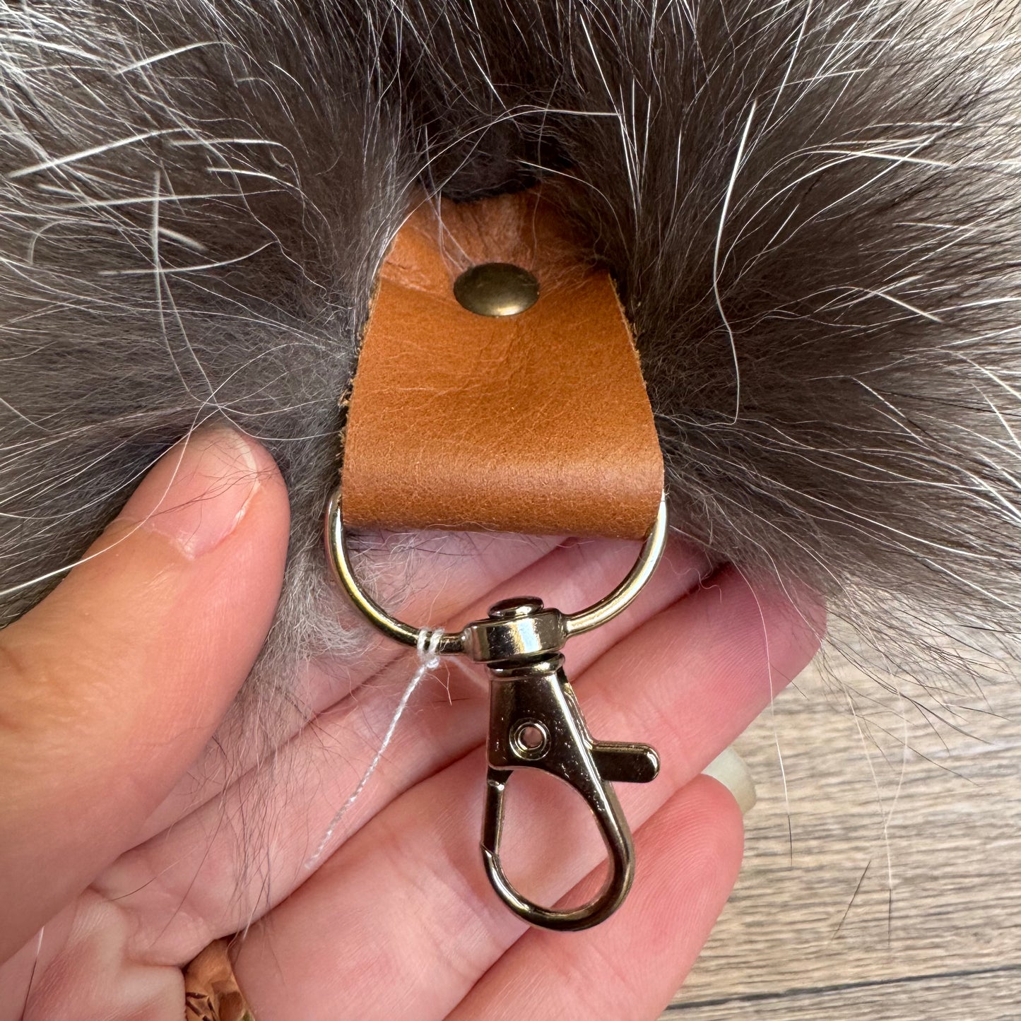 Blue Frost fox tail keychain (27)