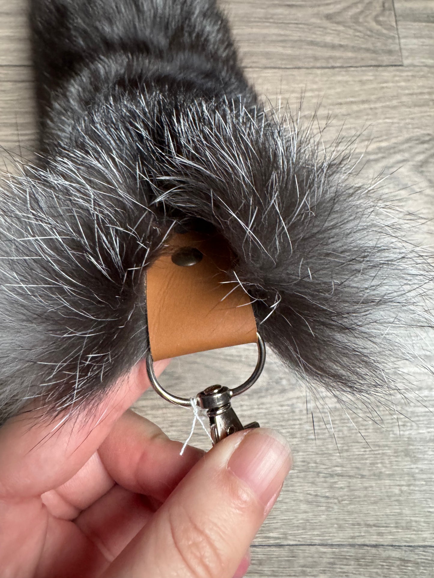 Blue Frost fox tail keychain (87)