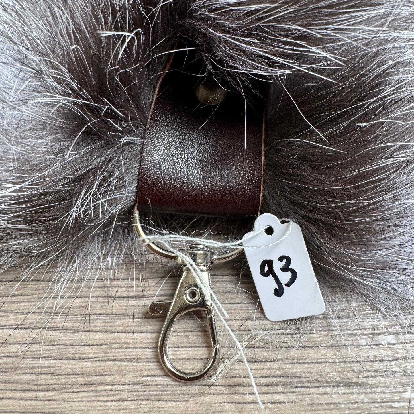 Blue Frost fox tail keychain (93)