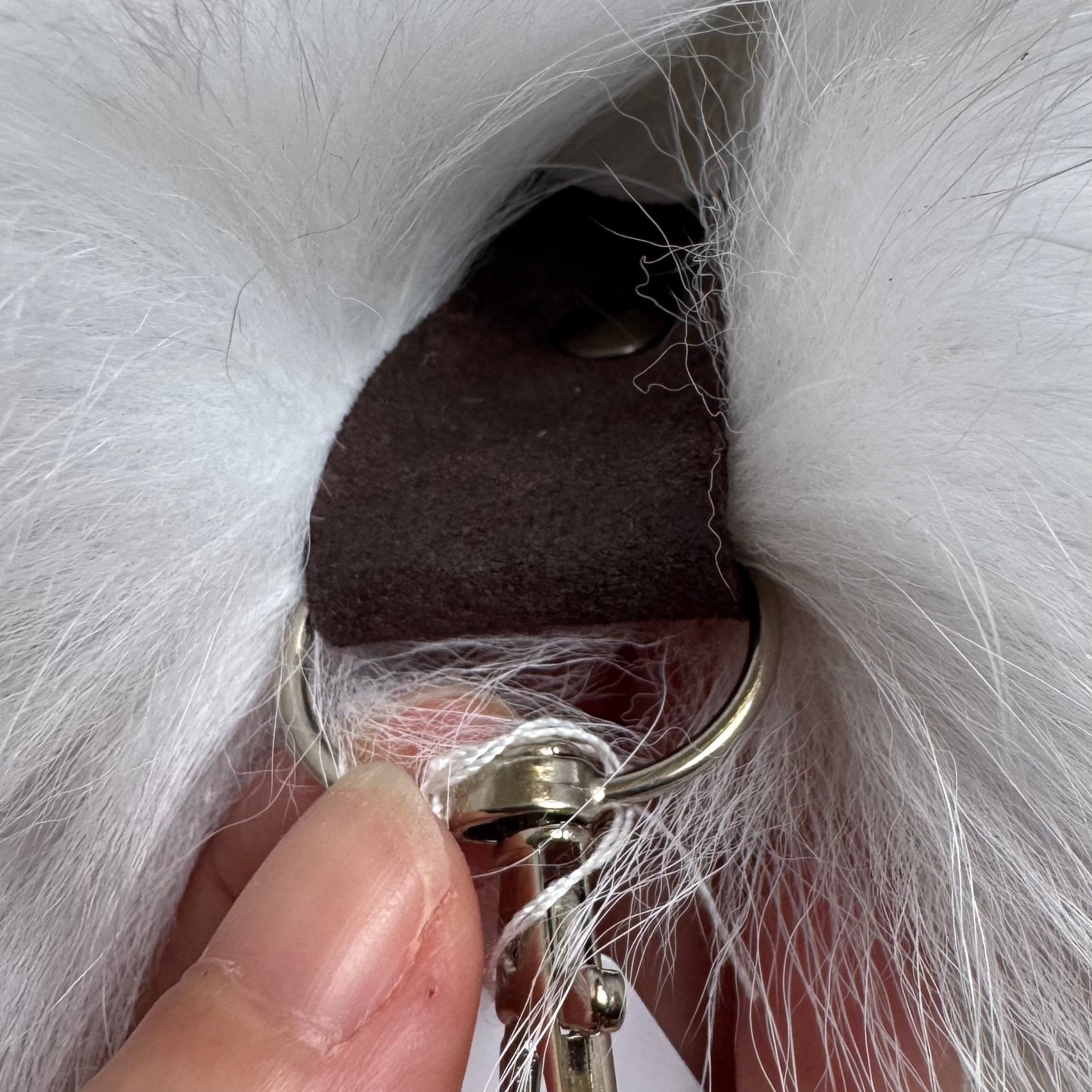 Shadow Blue arctic fox tail keychain (62)