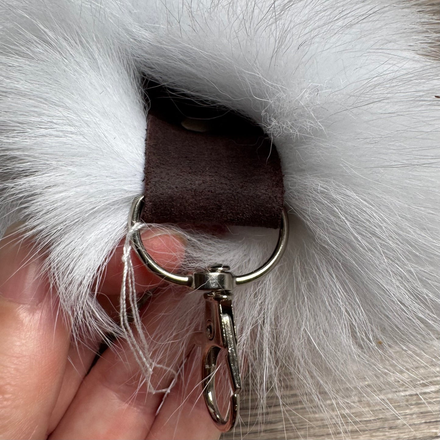 Shadow Blue arctic fox tail keychain (184)