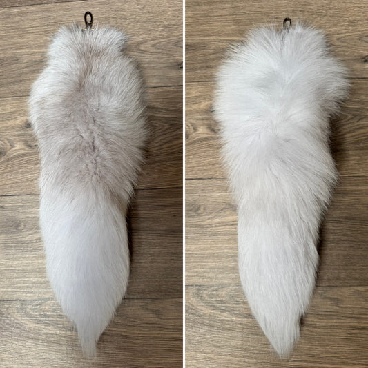 Shadow Burgundy Frost fox tail keychain (6)