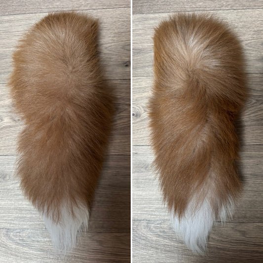 Burgundy fox tail keychain (22)