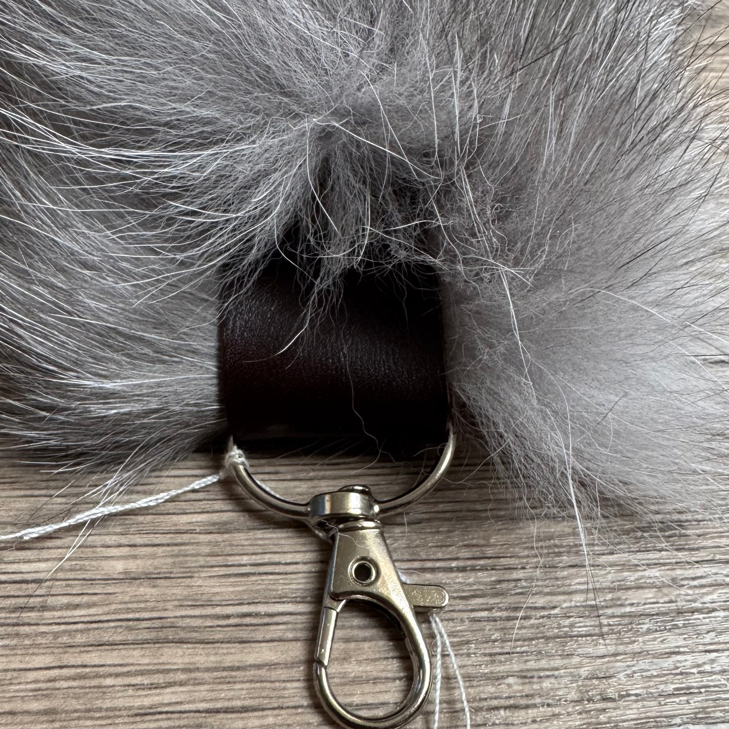 Lavender Frost fox tail keychain (187)