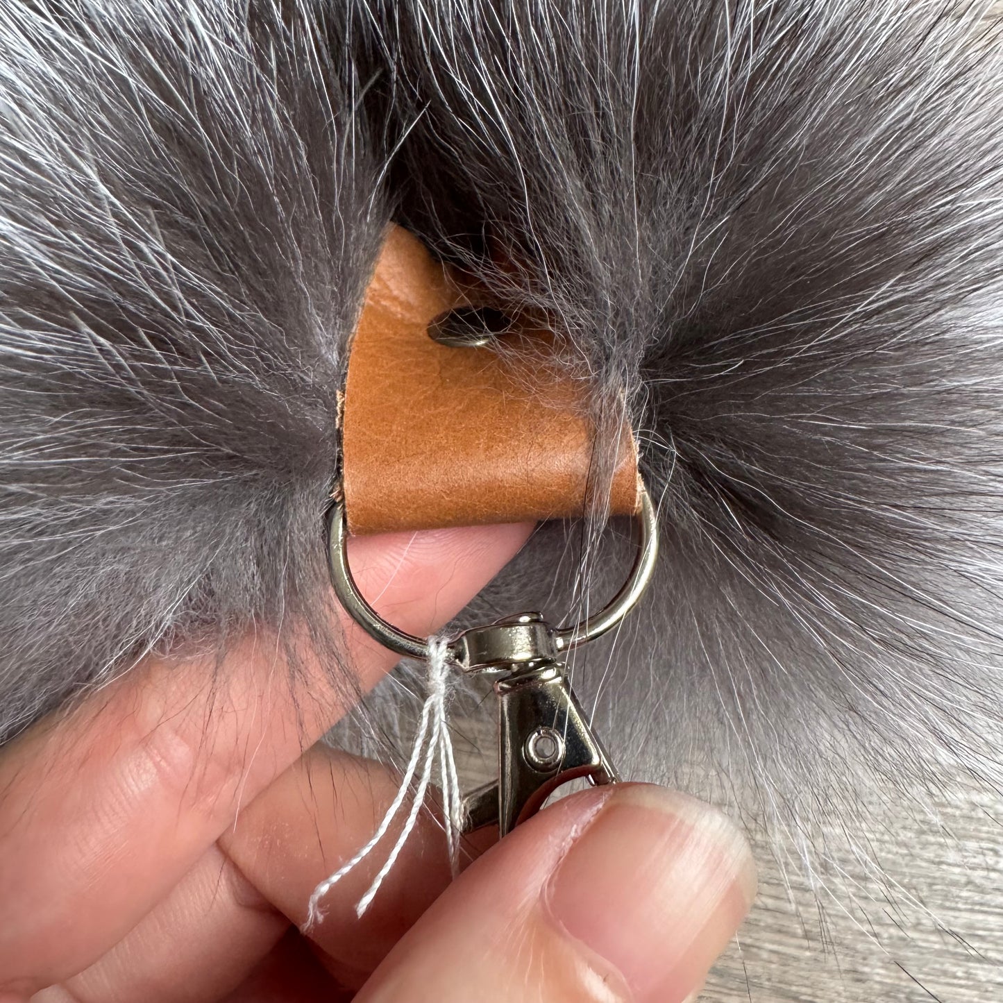 Blue Frost fox tail keychain (193)