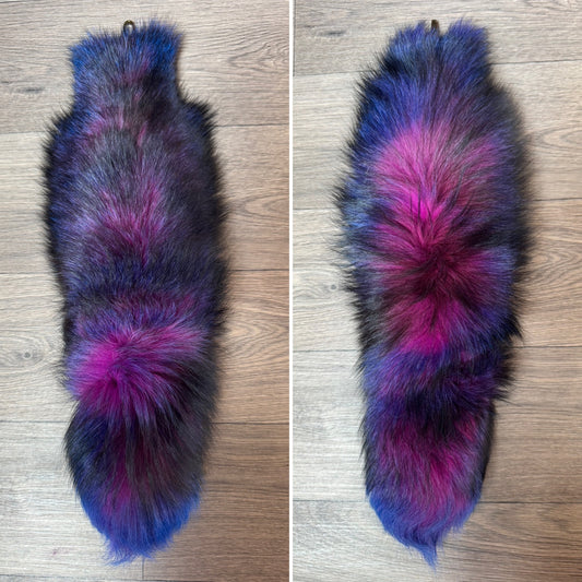 “Galaxy” dyed fox tail keychain (80)