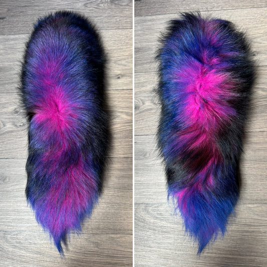 “Galaxy” dyed fox tail keychain (8)
