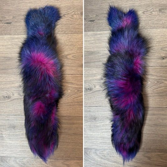 “Galaxy” dyed fox tail keychain (193)