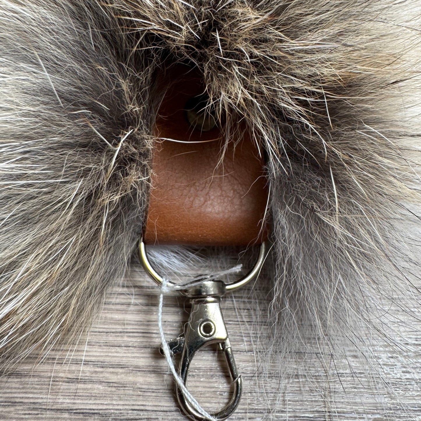 Golden Island fox tail keychain (10)