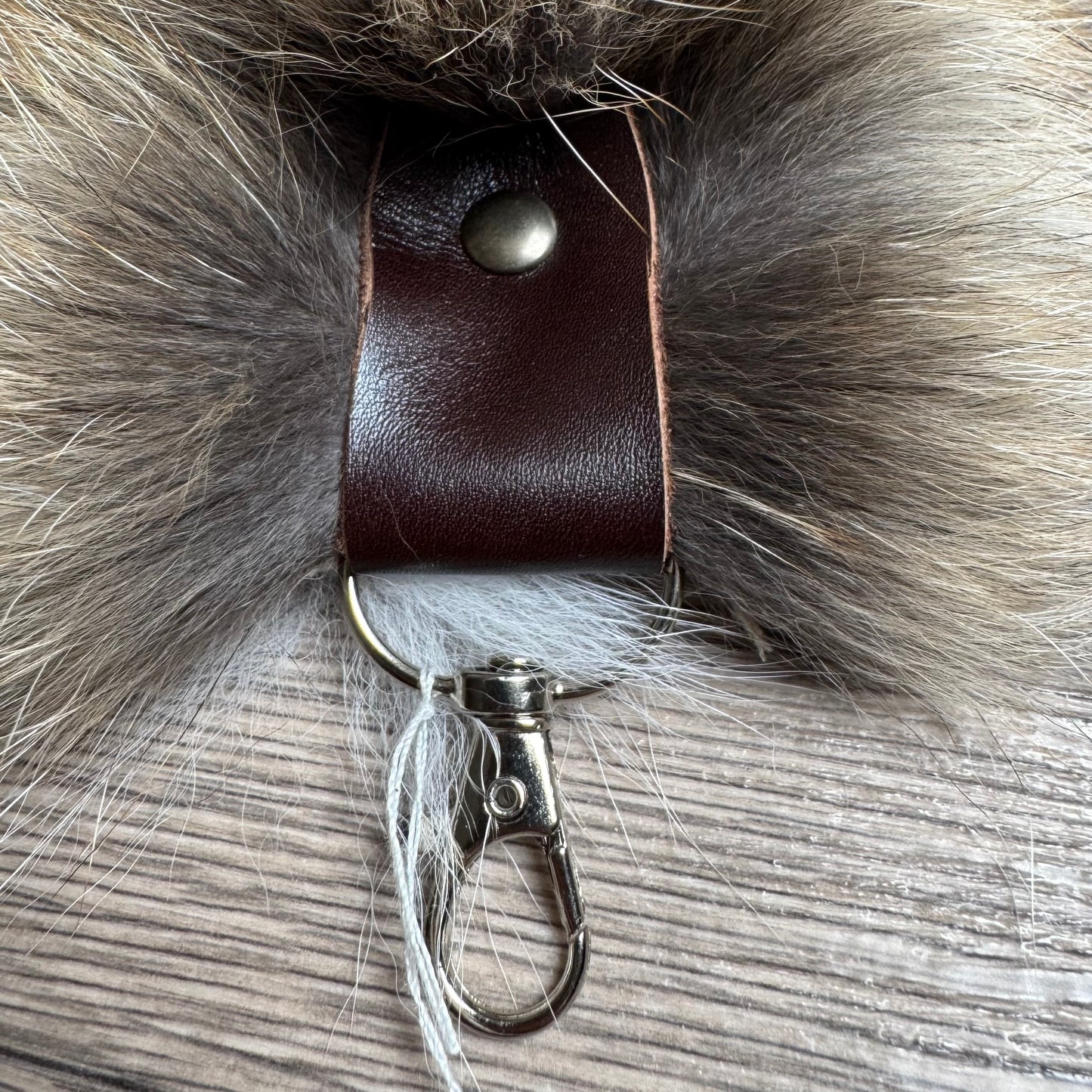 Golden Island fox tail keychain (167)