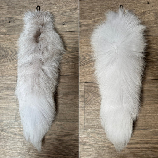 Shadow Burgundy Frost fox tail keychain (60)