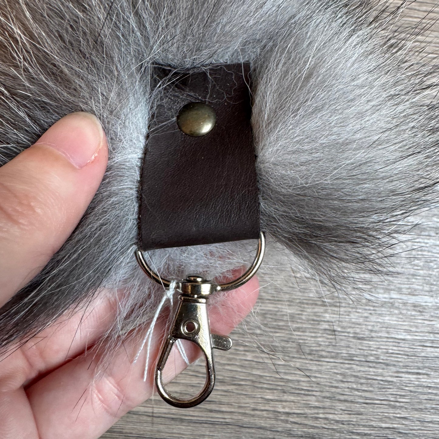 Blue Frost fox tail keychain (31)