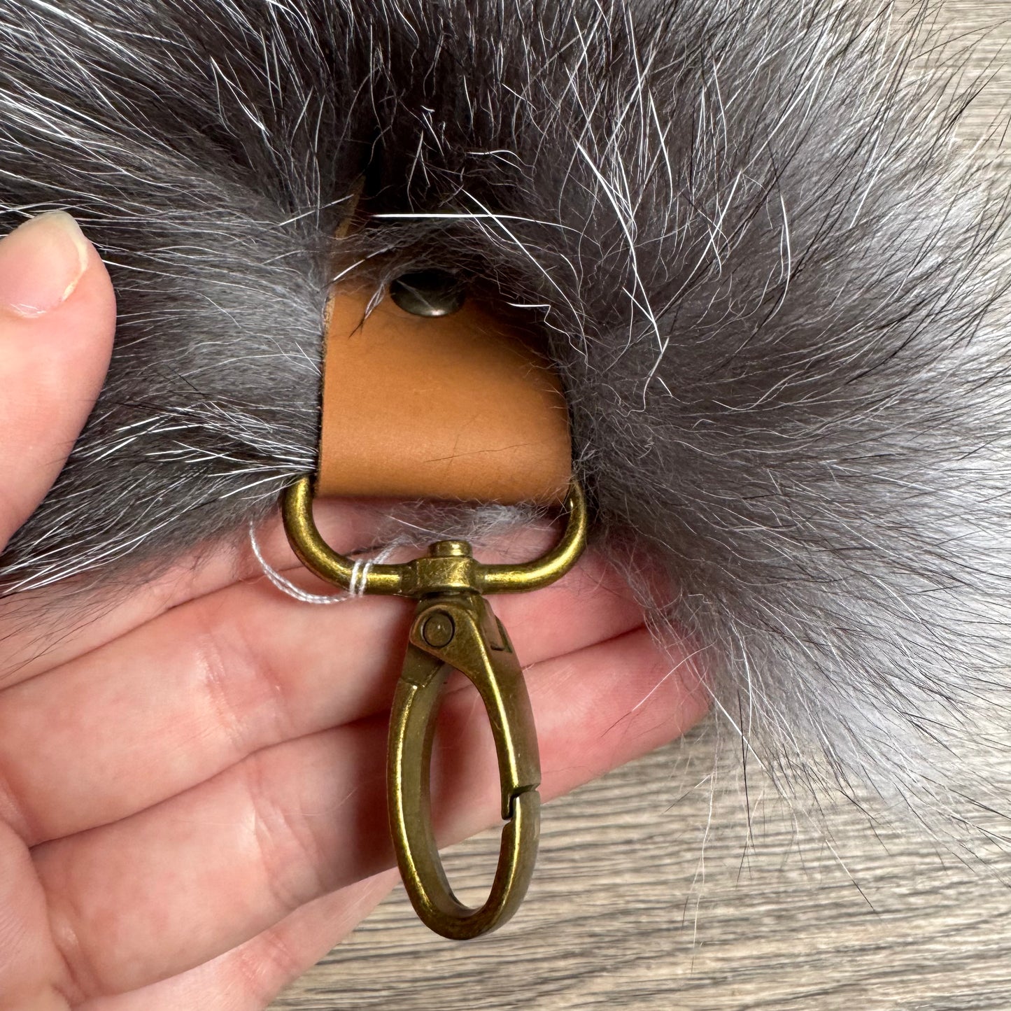 Blue Frost fox tail keychain (47)