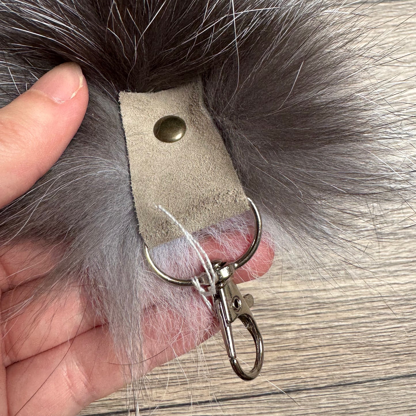 Blue Frost fox tail keychain (9)