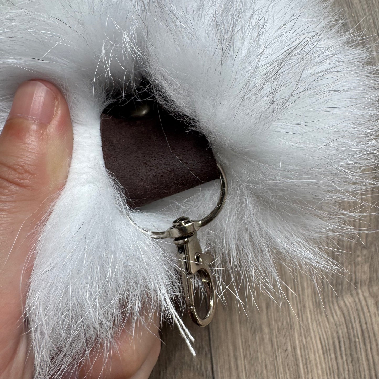 Shadow Blue arctic fox tail keychain (96)