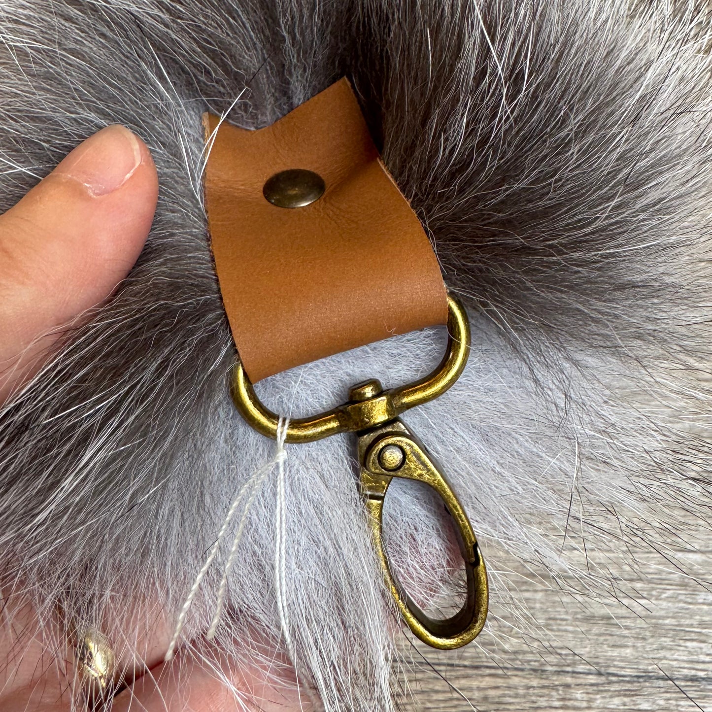 Blue Frost fox tail keychain (140)