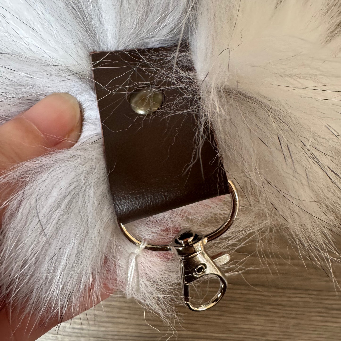 Marble Frost fox tail keychain (66)