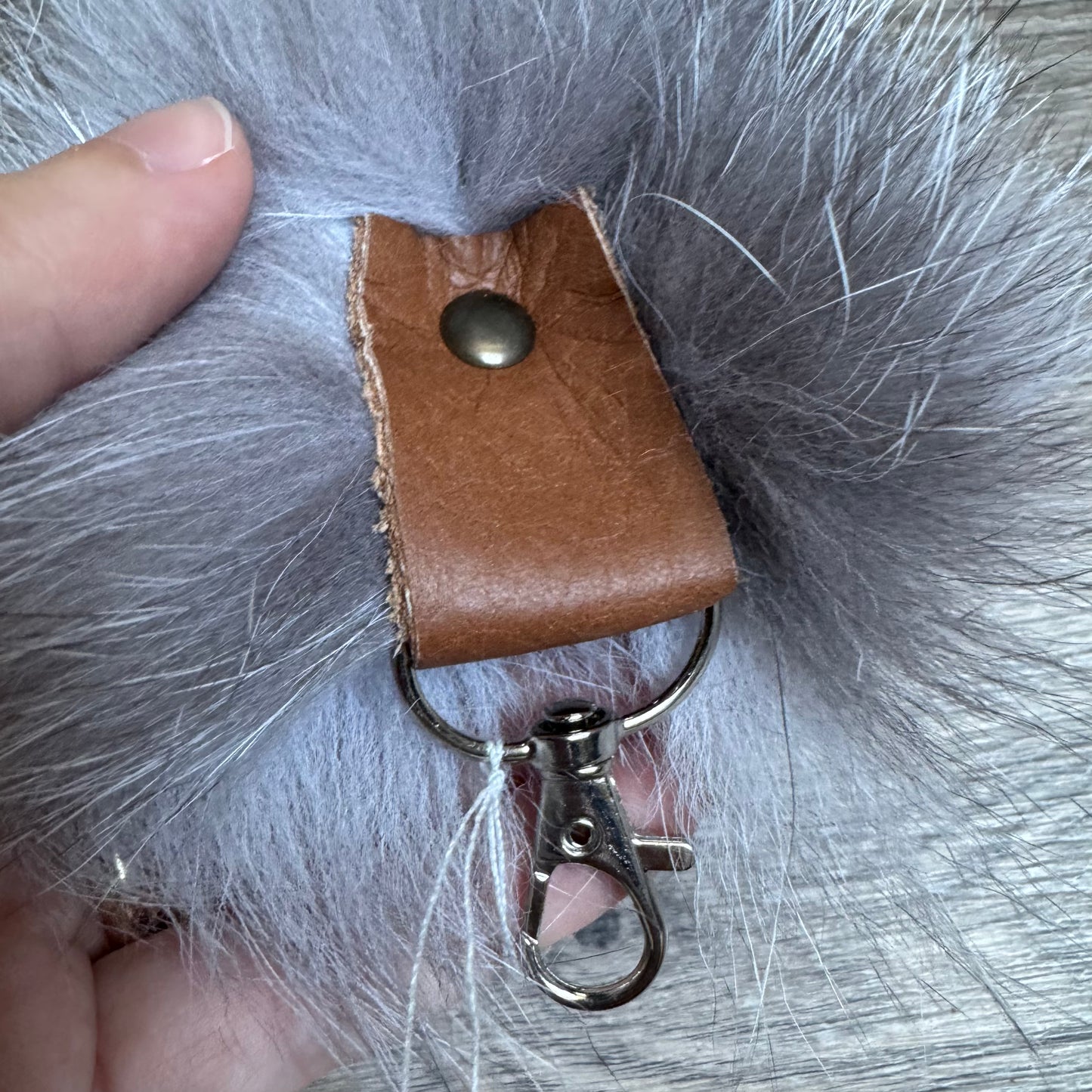 Sapphire Frost fox tail keychain (118)