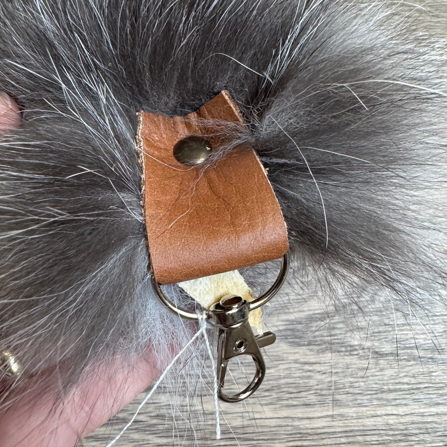 Blue Frost fox tail keychain (131)