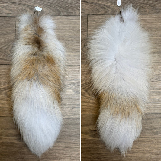 Arctic Golden Island fox tail keychain (110)