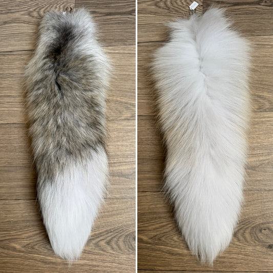 Arctic Golden Island fox tail keychain (3)