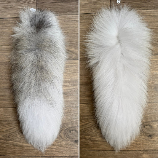 Arctic Golden Island fox tail keychain (66)