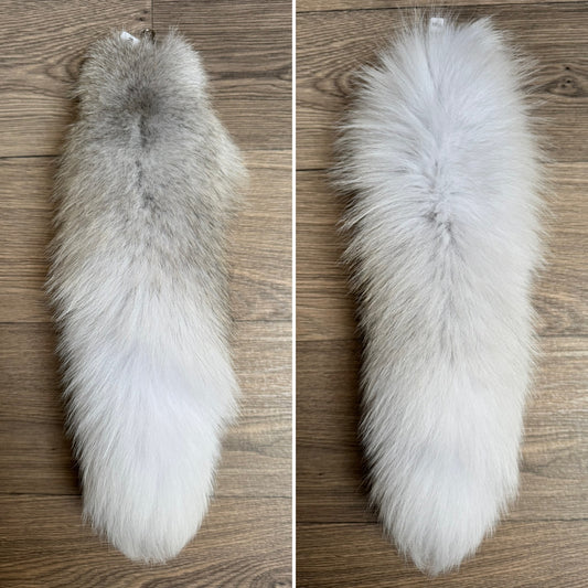 Arctic Golden Island fox tail keychain (141)