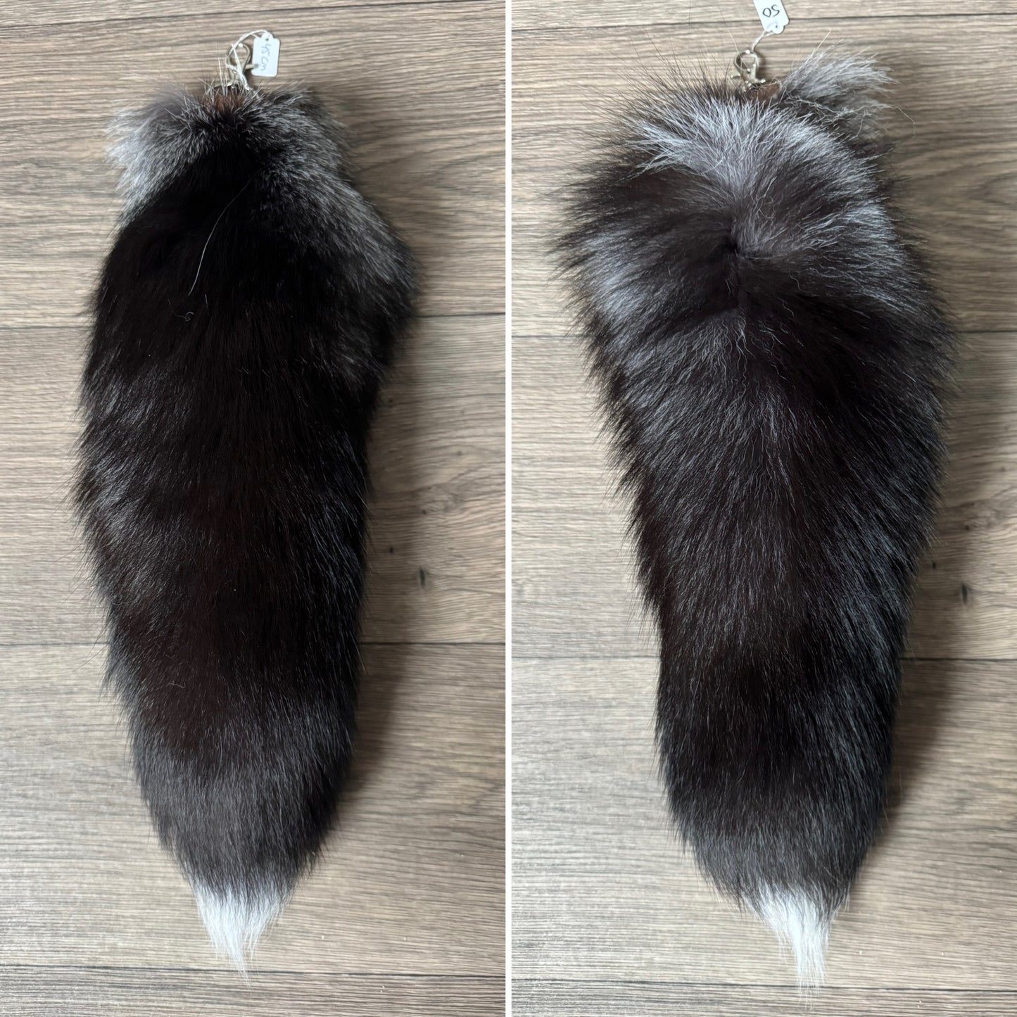 Silver fox tail keychain (50)
