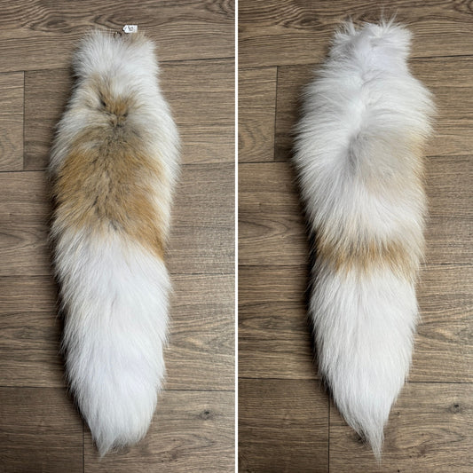 Arctic Golden Island fox tail keychain (15)