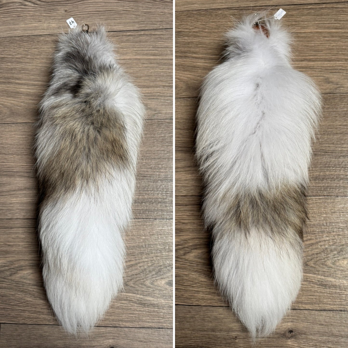 Arctic Golden Island fox tail keychain (47)