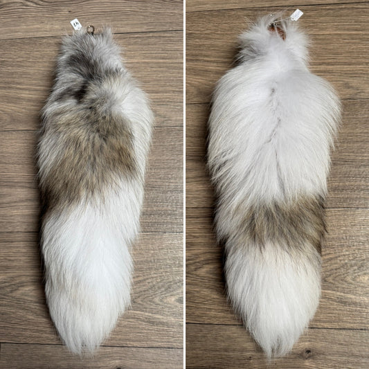 Arctic Golden Island fox tail keychain (47)