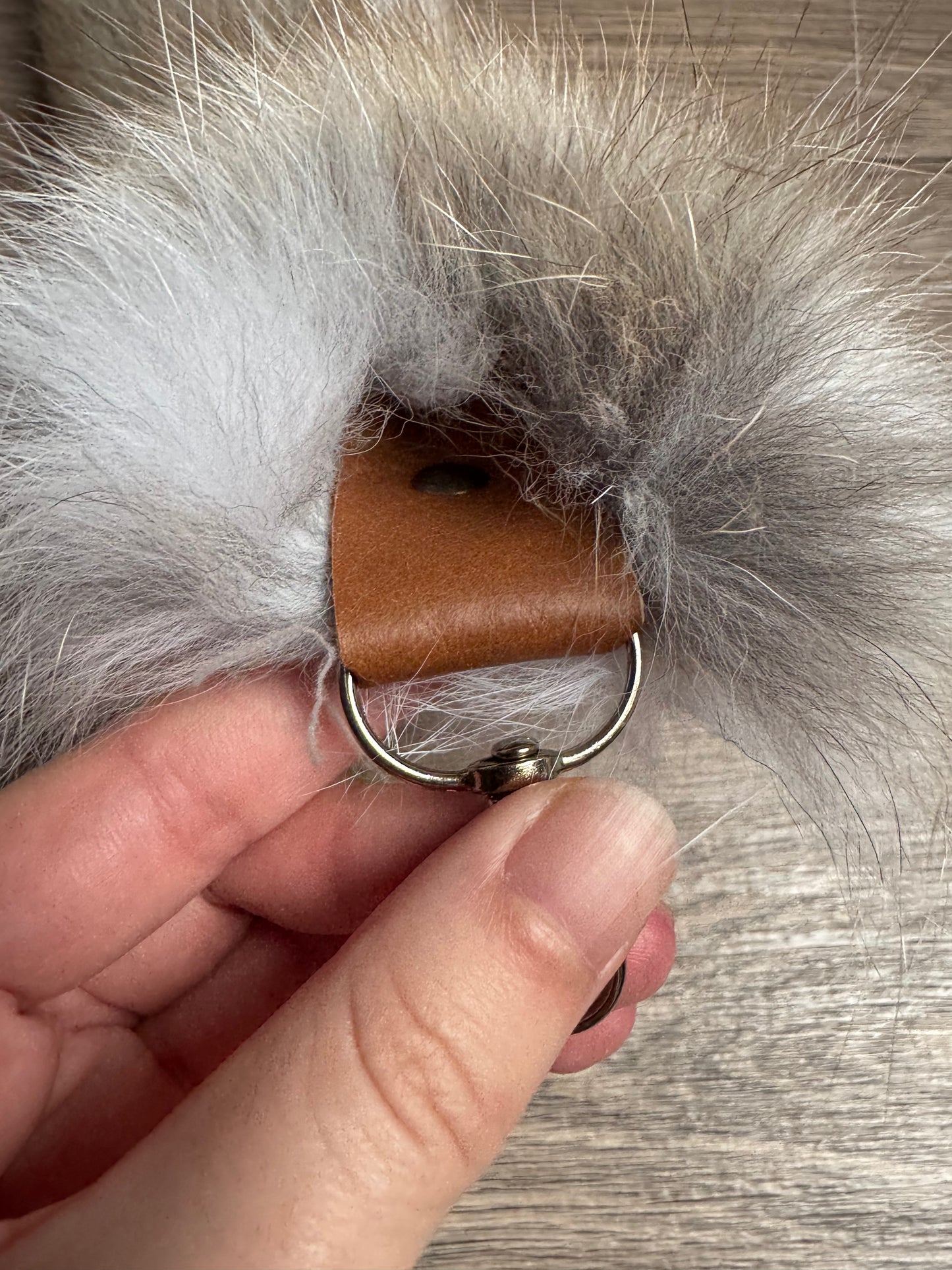 Arctic Golden Island fox tail keychain (11)