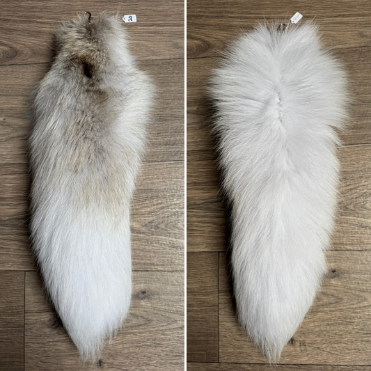 Arctic Golden Island fox tail keychain (20)