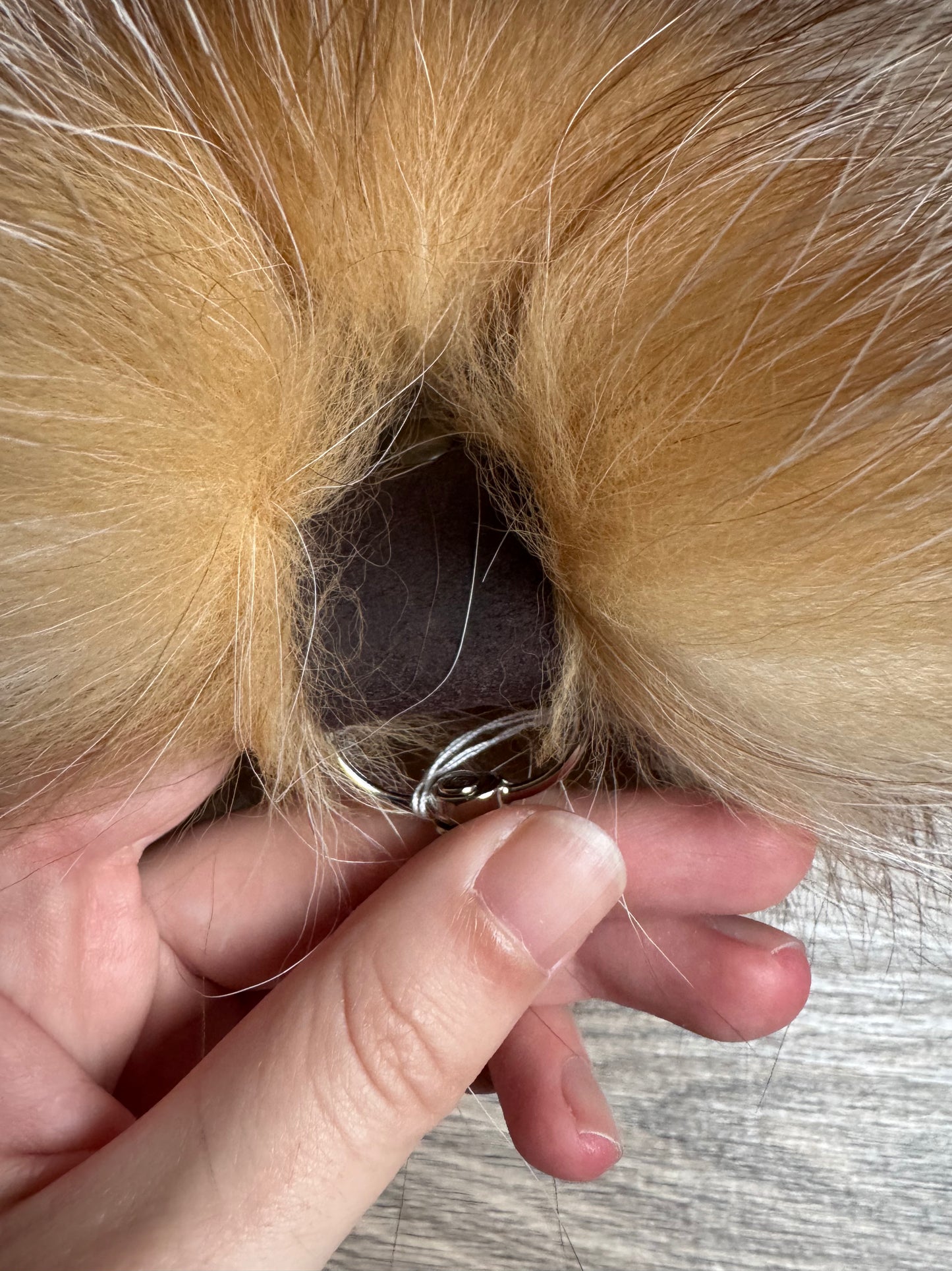 Crystal fox tail keychain (173)