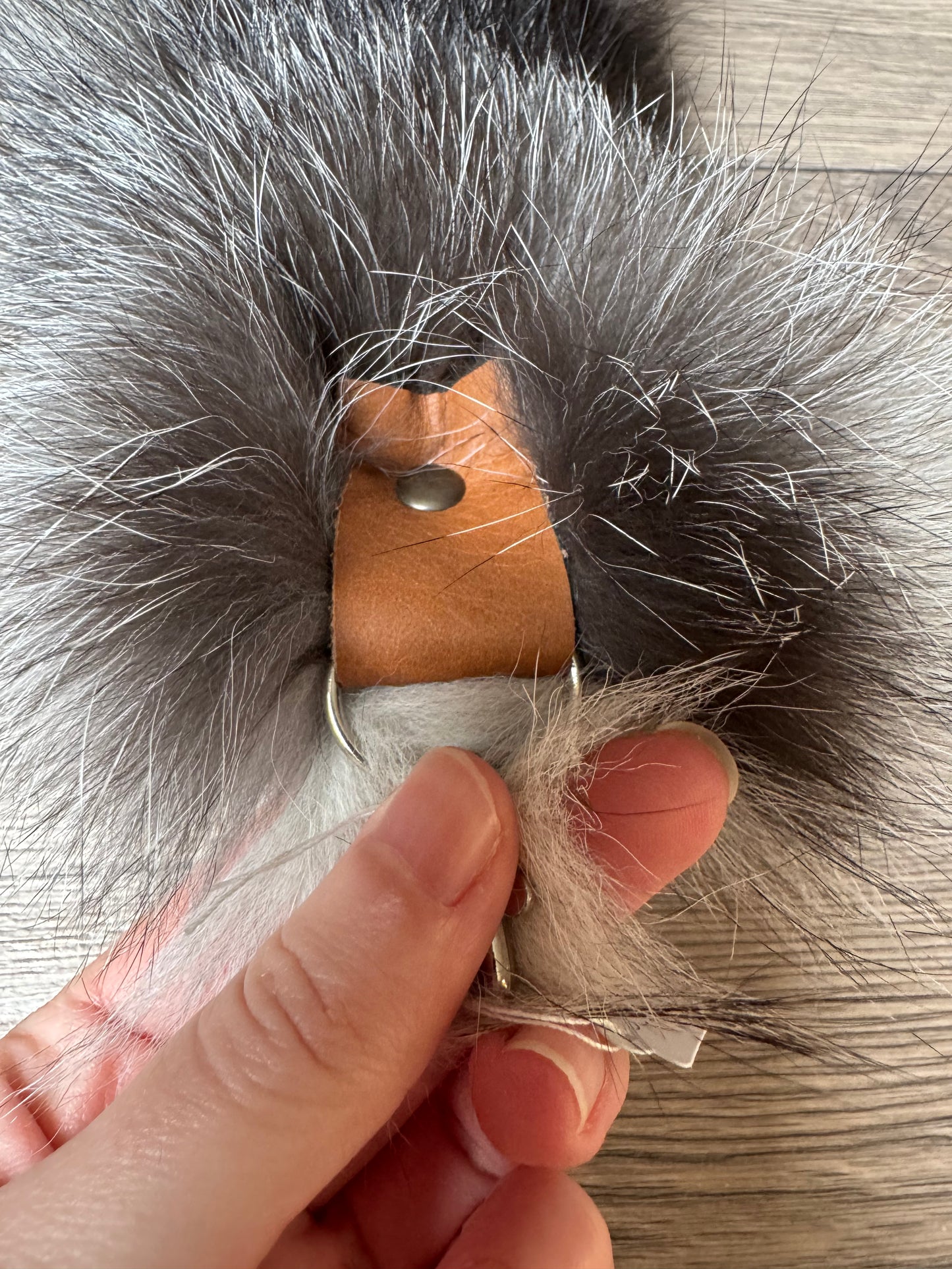 Blue Frost fox tail keychain (116)
