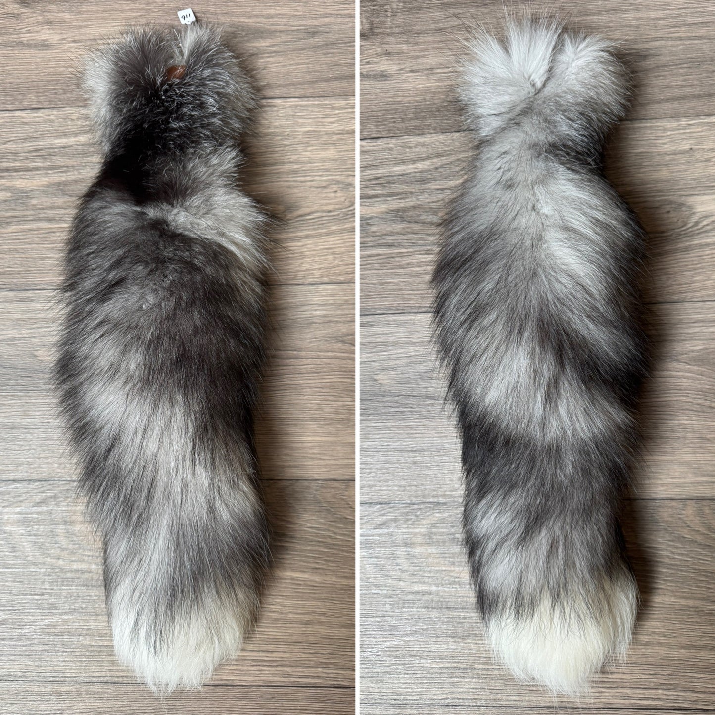 Blue Frost fox tail keychain (116)