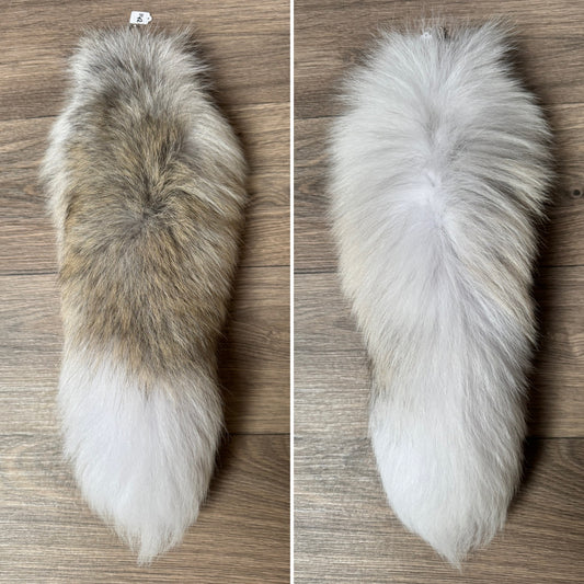 Arctic Golden Island fox tail keychain (142)