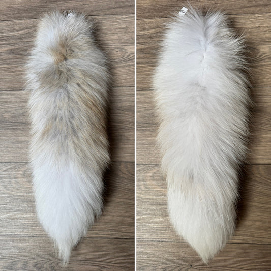 Arctic Golden Island fox tail keychain (150)