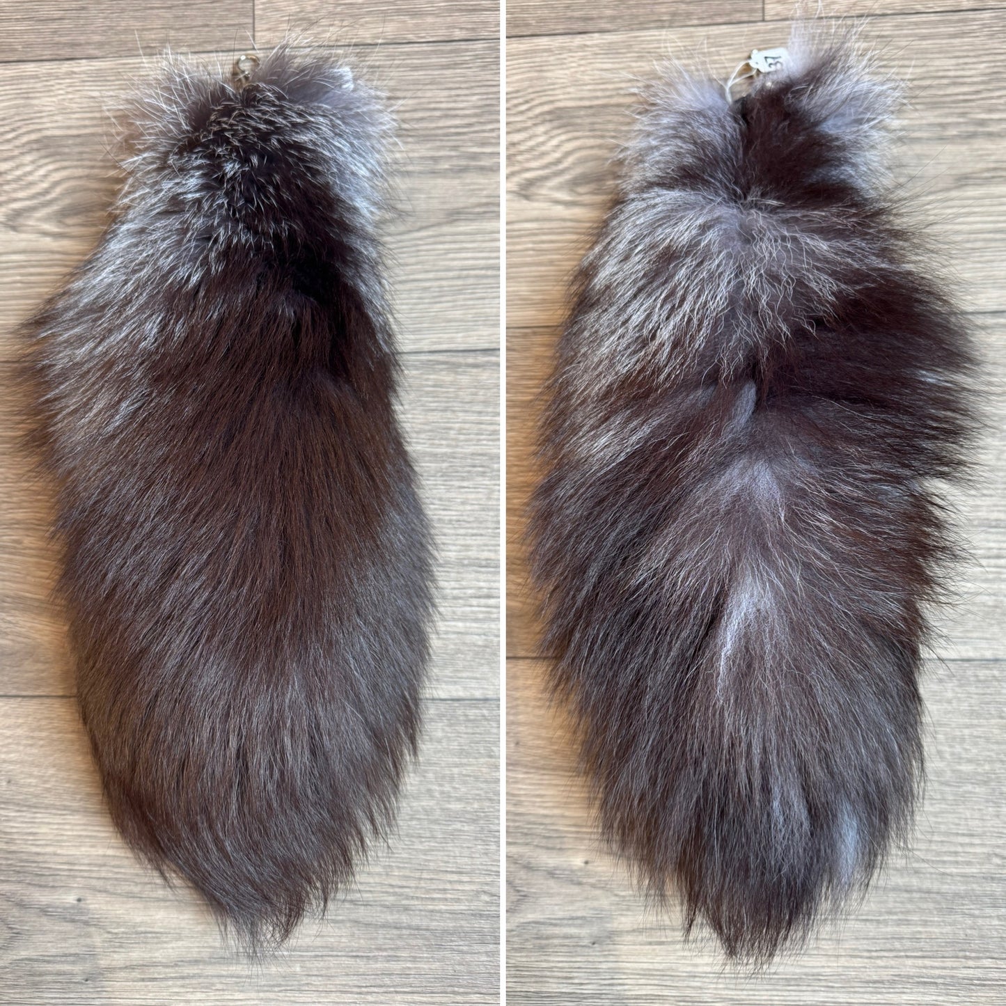 Silver fox tail keychain (37)