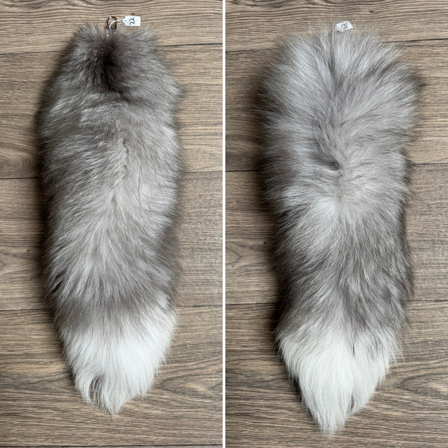 Lavender Frost fox tail keychain (22)