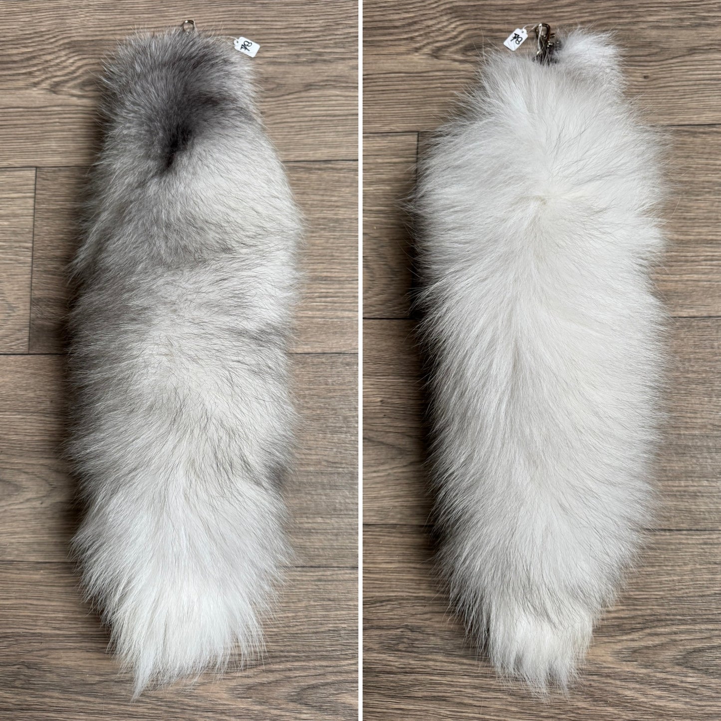 Lavender Frost fox tail keychain (78)