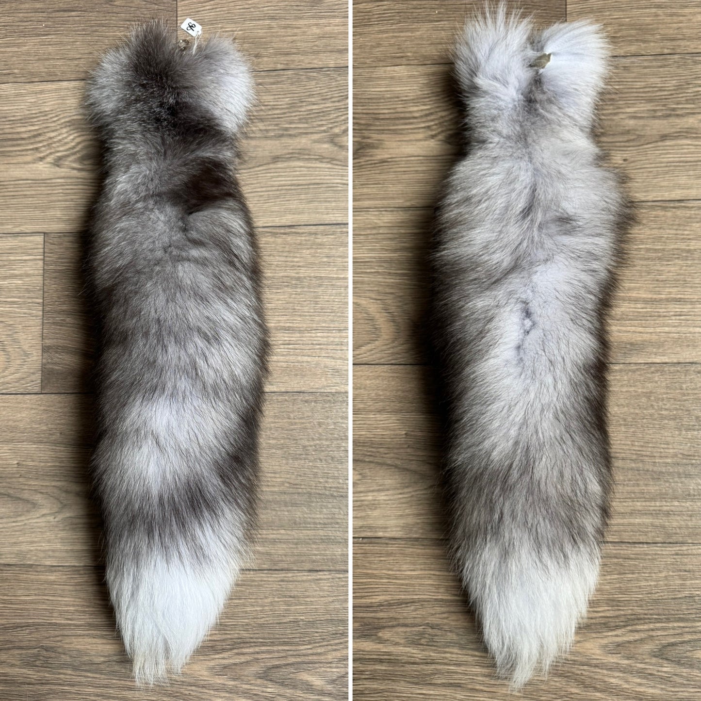 Blue Frost fox tail keychain (96) (huge!)